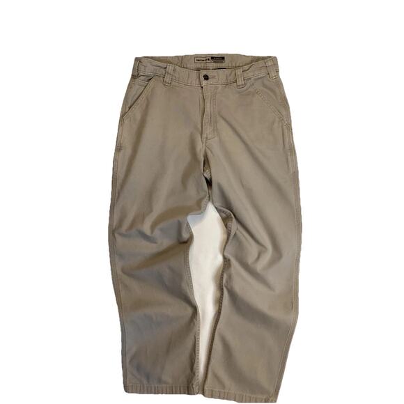 Carhartt Rugged Flex Relaxed Fit Canvas Work Pants Men's 32x30 Beige BN2291-M - Picture 15 of 16